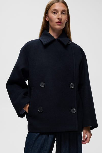 ZORAHIW SHORT DB COAT Marine Blue - 300005 - 30112649 Thumbnail