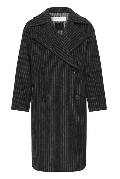 ZORAHIW DB COAT PINSTRIPED DARK GREY MELANGE PINSTRIPE - - 30112651 Thumbnail