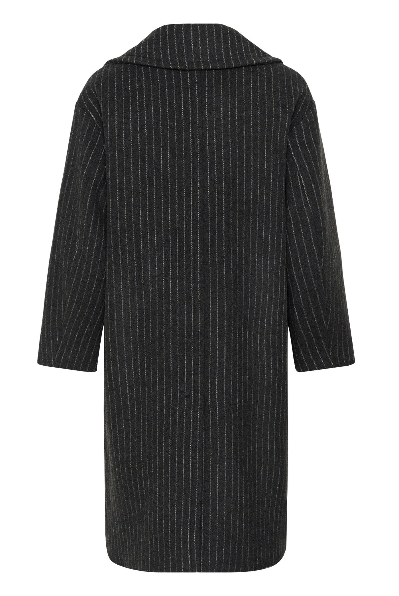 ZORAHIW DB COAT PINSTRIPED DARK GREY MELANGE PINSTRIPE - - 30112651