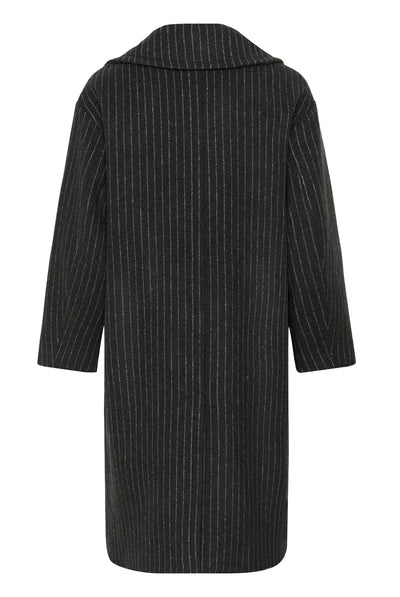 ZORAHIW DB COAT PINSTRIPED DARK GREY MELANGE PINSTRIPE - - 30112651 Thumbnail