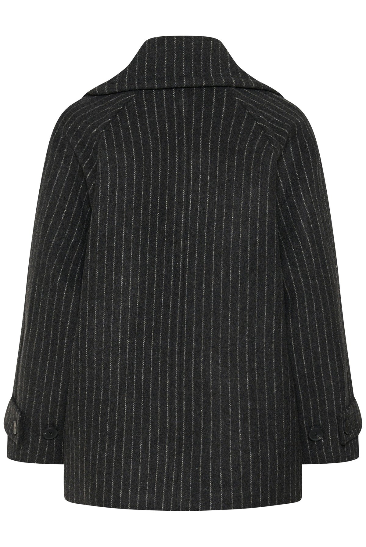 THORAIW MINONA COAT PINSTRIPED DARK GREY MELANGE PINSTRIPE - - 30112652