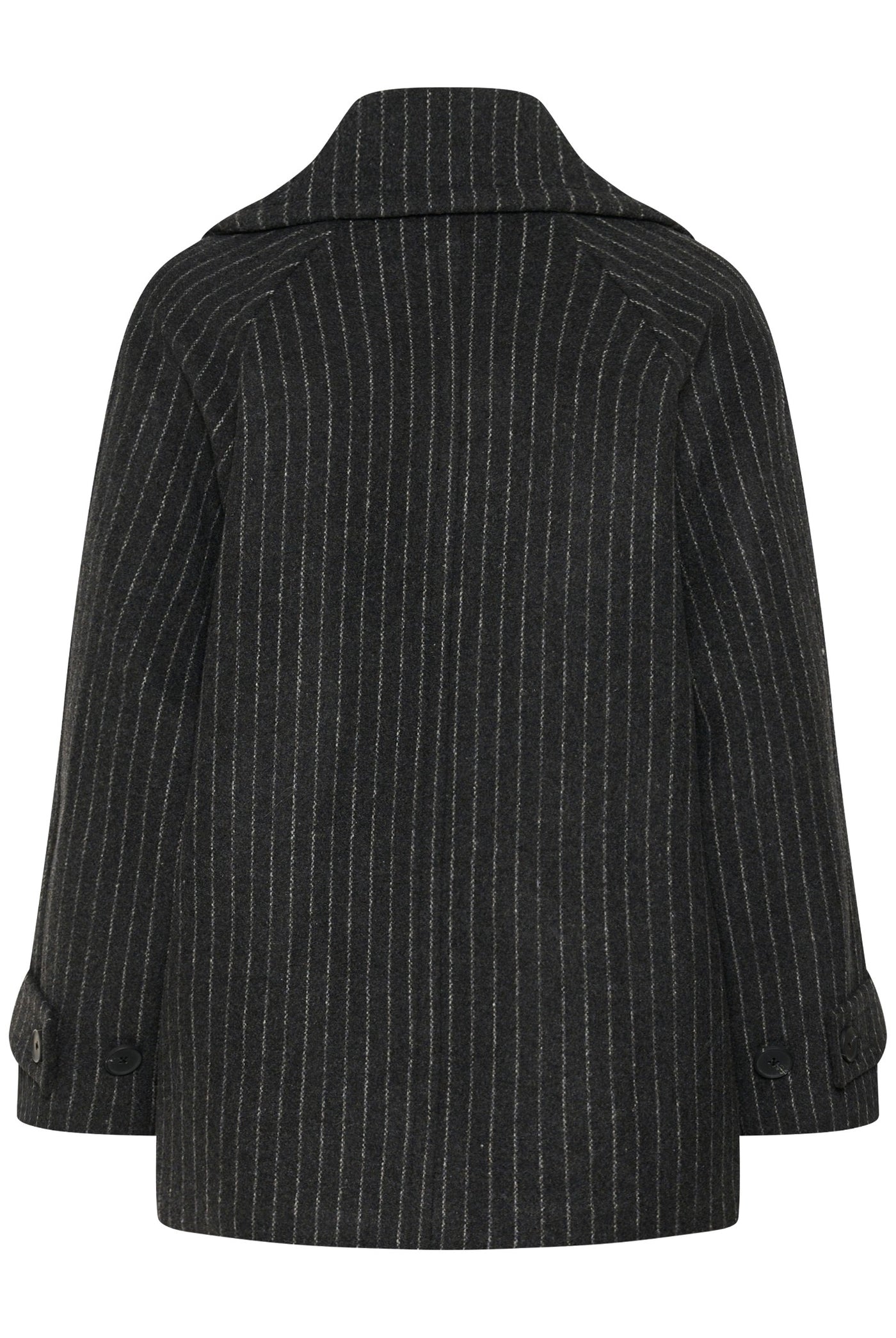 THORAIW MINONA COAT PINSTRIPED DARK GREY MELANGE PINSTRIPE - - 30112652
