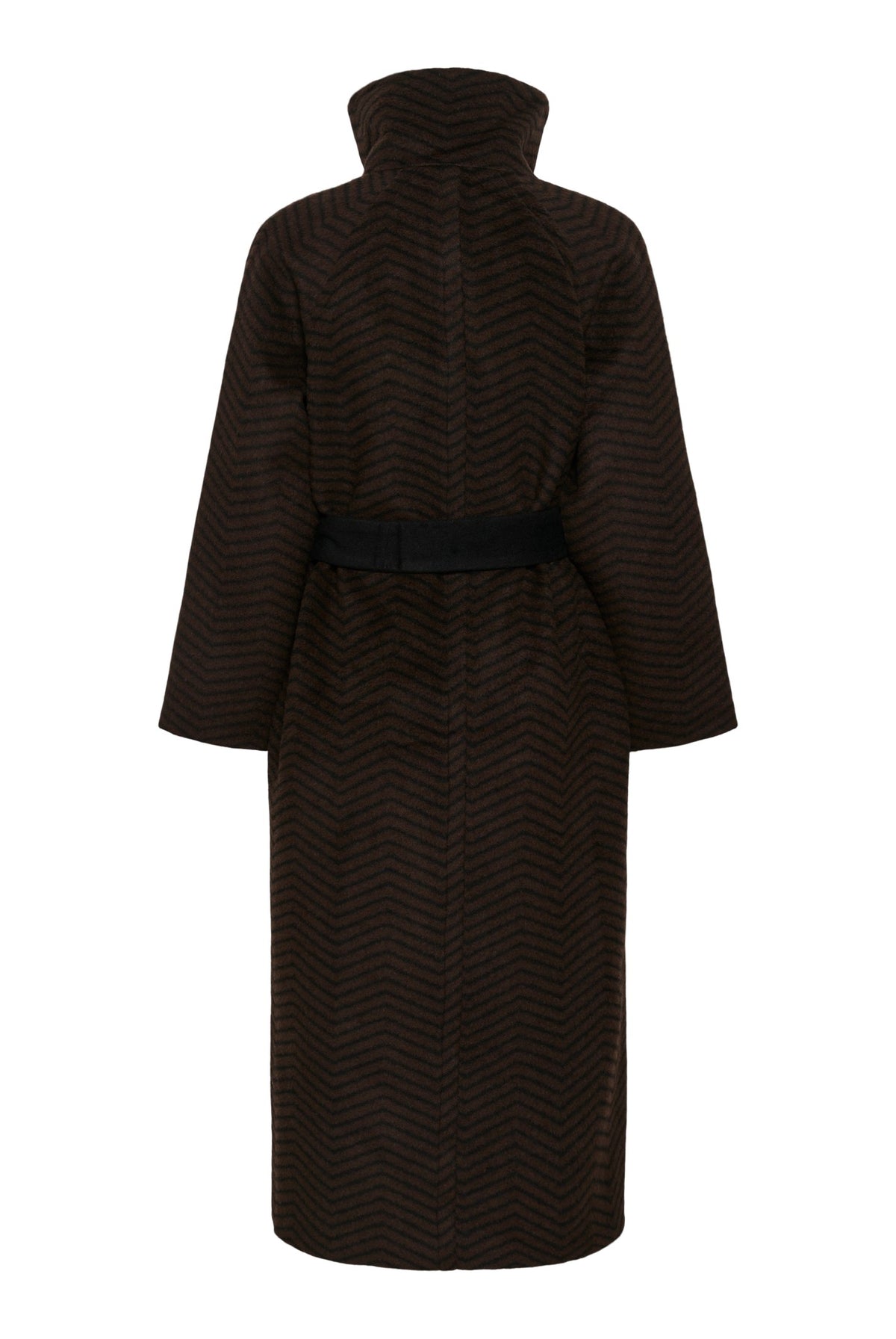 ZASCHAIW COLLAR COAT BLACK / BROWN HERRINGBONE - 90 - 30112653