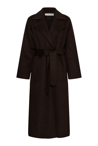 ZILLAIW LONG COAT Chocolate Brown - 191109 - 30112654 Thumbnail