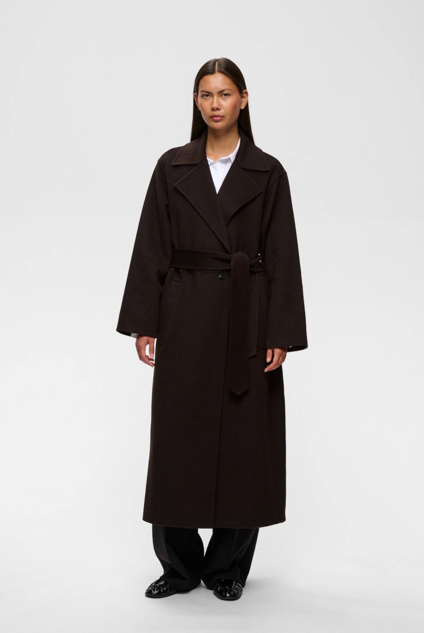 ZILLAIW LONG COAT Chocolate Brown - 191109 - 30112654