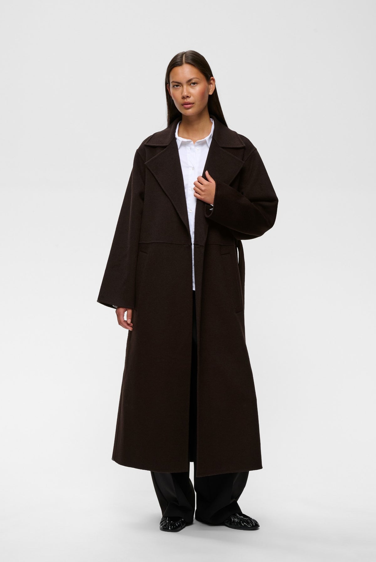 ZILLAIW LONG COAT Chocolate Brown - 191109 - 30112654