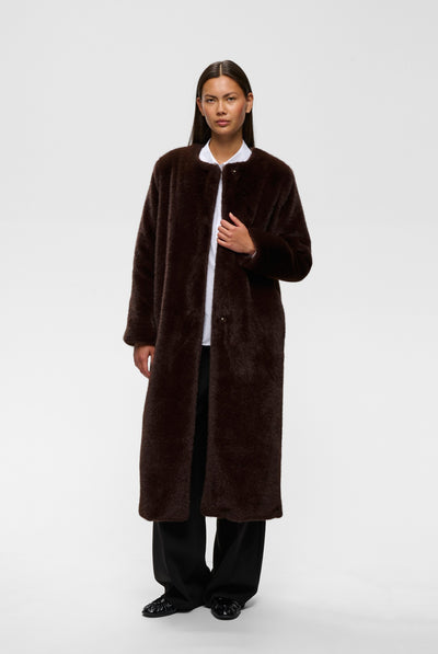 ZABELLEIW LONG COAT Chocolate Brown - 191109 - 30112658 Thumbnail
