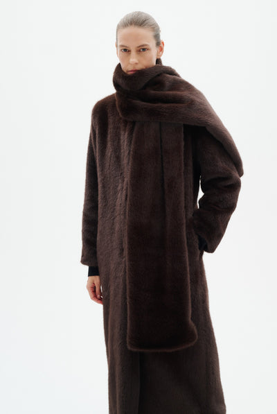 ZABELLEIW LONG COAT Chocolate Brown - 191109 - 30112658 Thumbnail