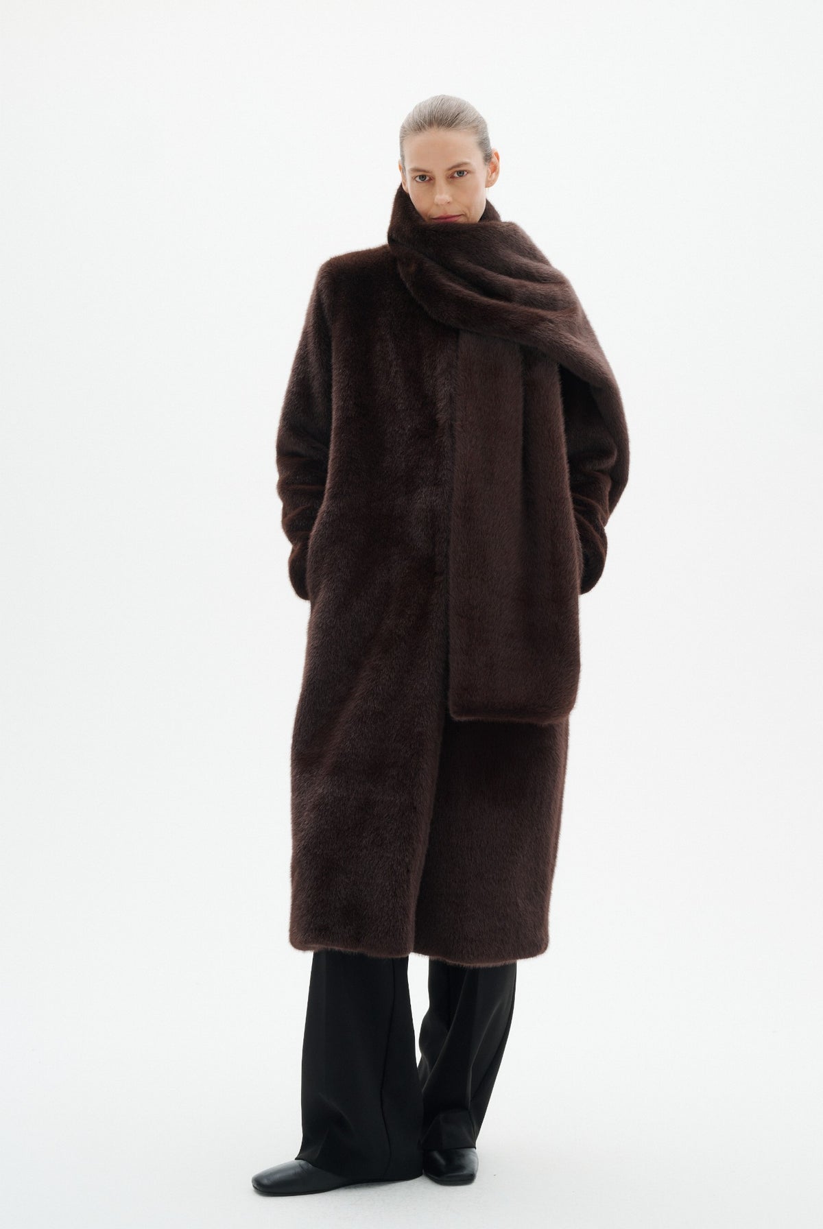 ZABELLEIW LONG COAT Chocolate Brown - 191109 - 30112658