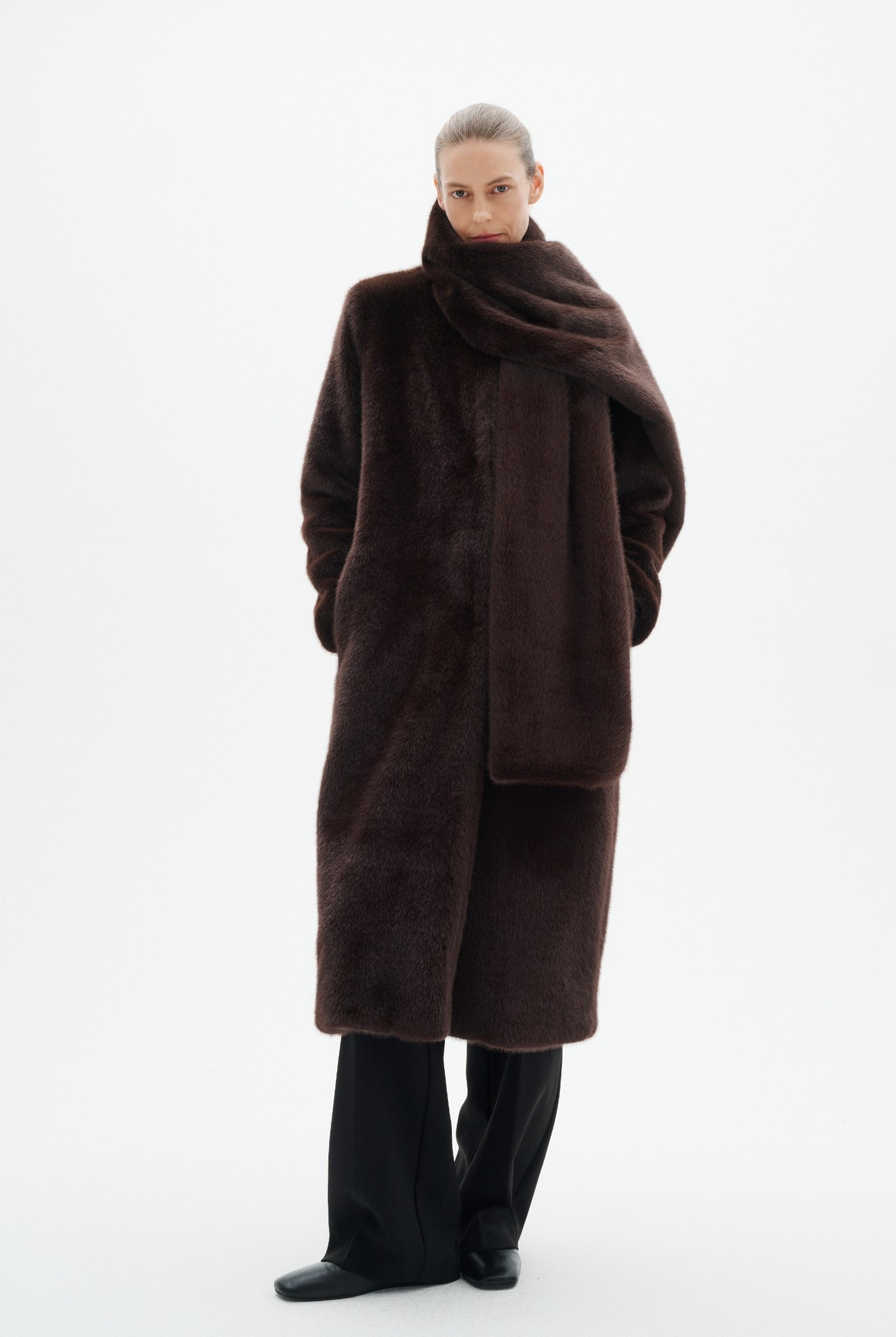 ZABELLEIW LONG COAT Chocolate Brown - 191109 - 30112658
