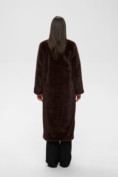 ZABELLEIW LONG COAT Chocolate Brown - 191109 - 30112658 Thumbnail