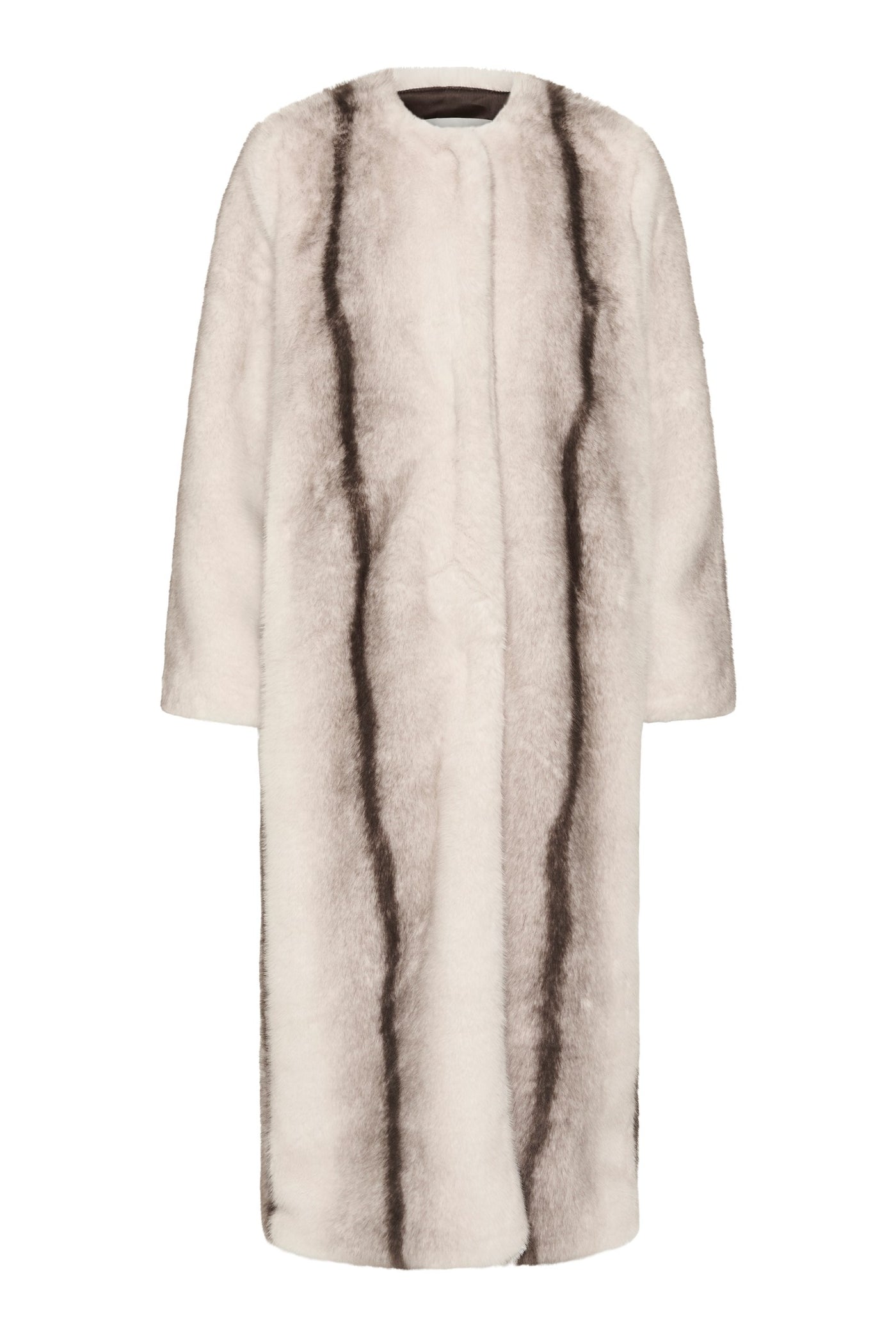 ZABELLEIW LONG COAT FAUX FUR STRIPE - 900009172 - 30112658