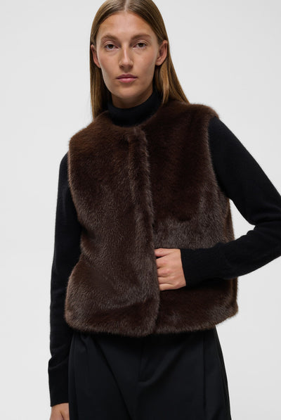 ZABELLEIW WAISTCOAT Chocolate Brown - 191109 - 30112659 Thumbnail