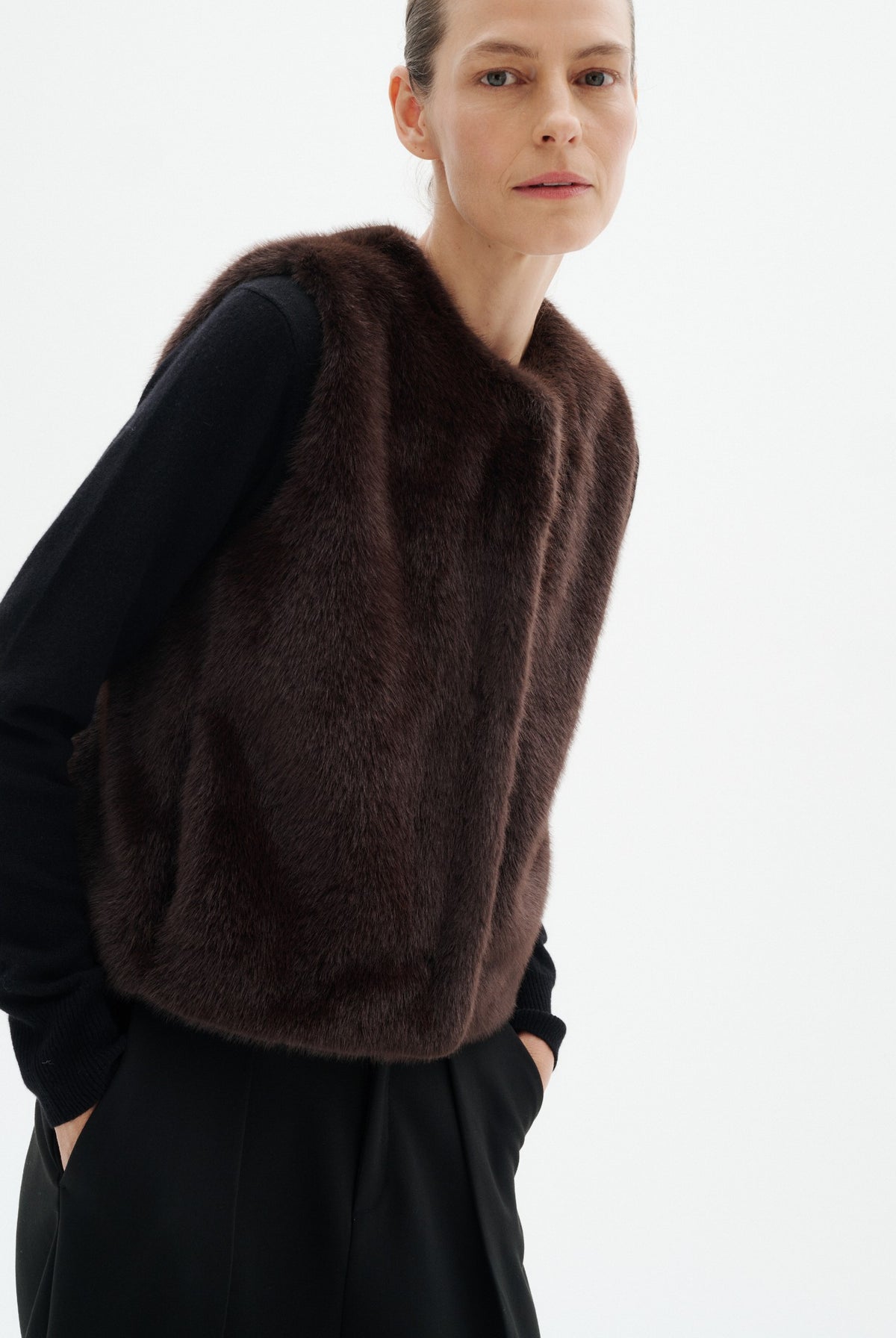 ZABELLEIW WAISTCOAT Chocolate Brown - 191109 - 30112659
