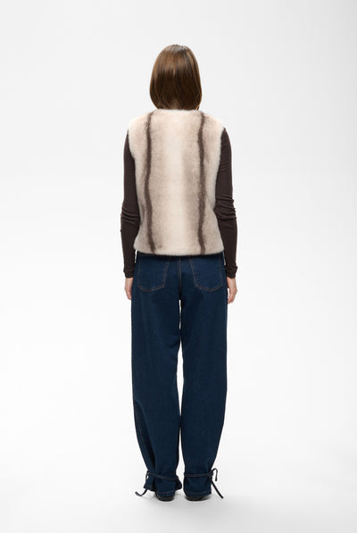 ZABELLEIW WAISTCOAT FAUX FUR STRIPE - 900009172 - 30112659 Thumbnail