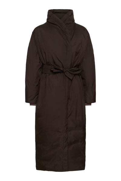 ZINNAHIW COCOON COAT Chocolate Brown - 191109 - 30112661 Thumbnail