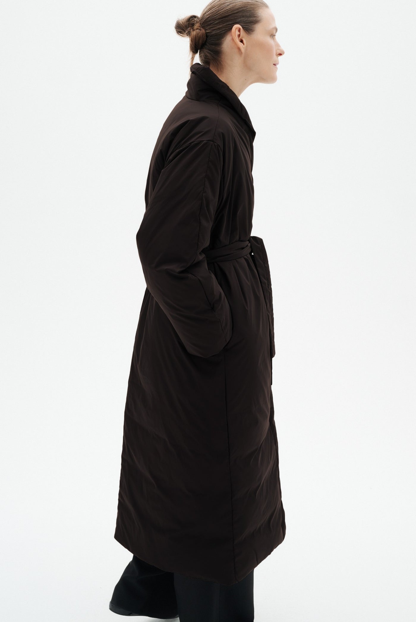 ZINNAHIW COCOON COAT Chocolate Brown - 191109 - 30112661