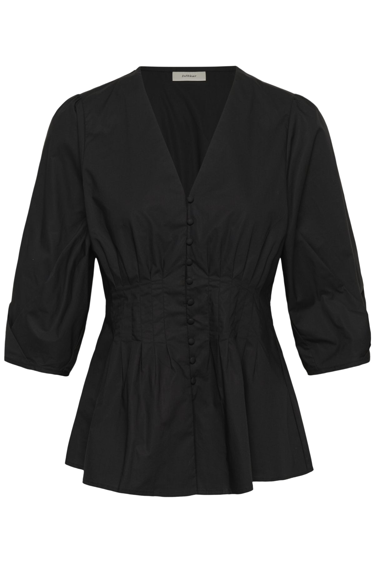 HAZEIW FITTED BLOUSE Black - 194008 - 30112710