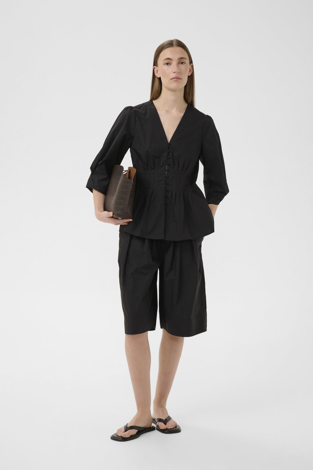 HAZEIW FITTED BLOUSE Black - 194008 - 30112710