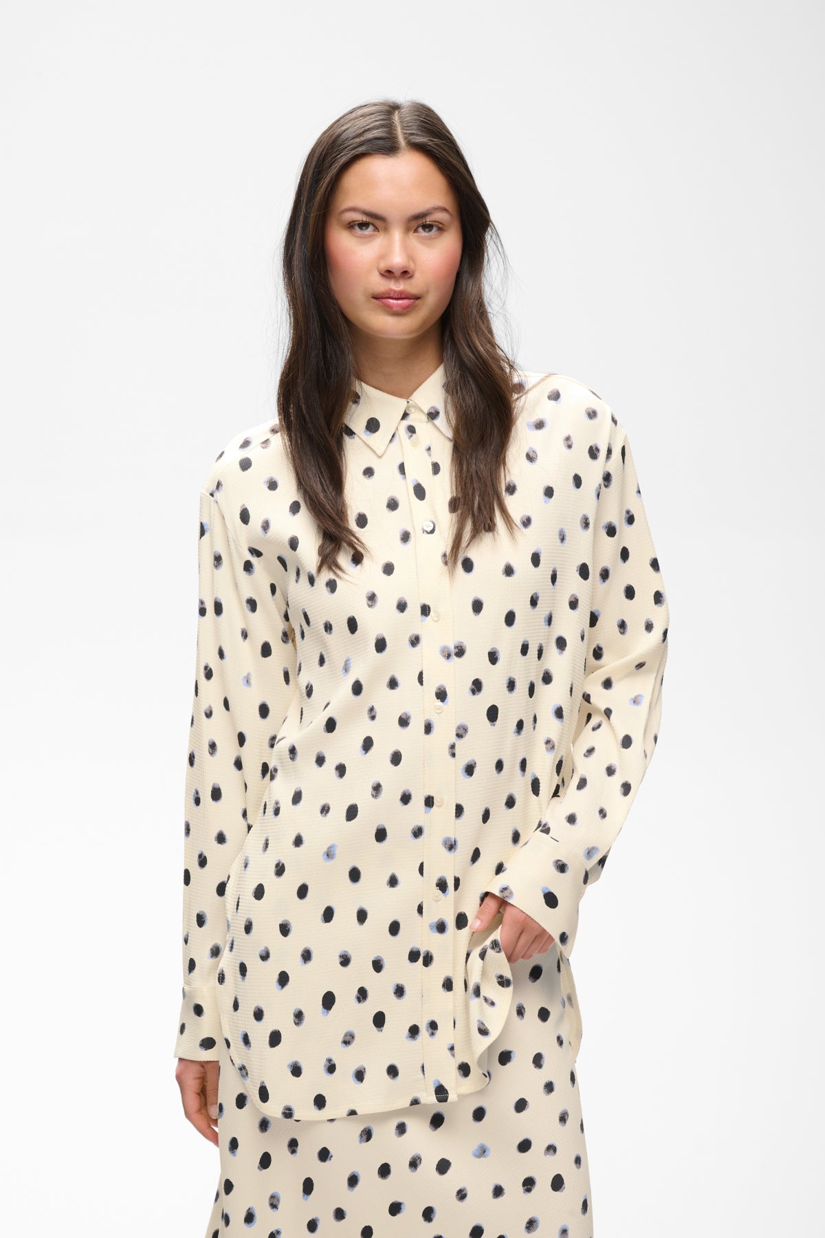 HENRIIW SHIRT VANILLA BRUSH DOT - 900009019 - 30112736