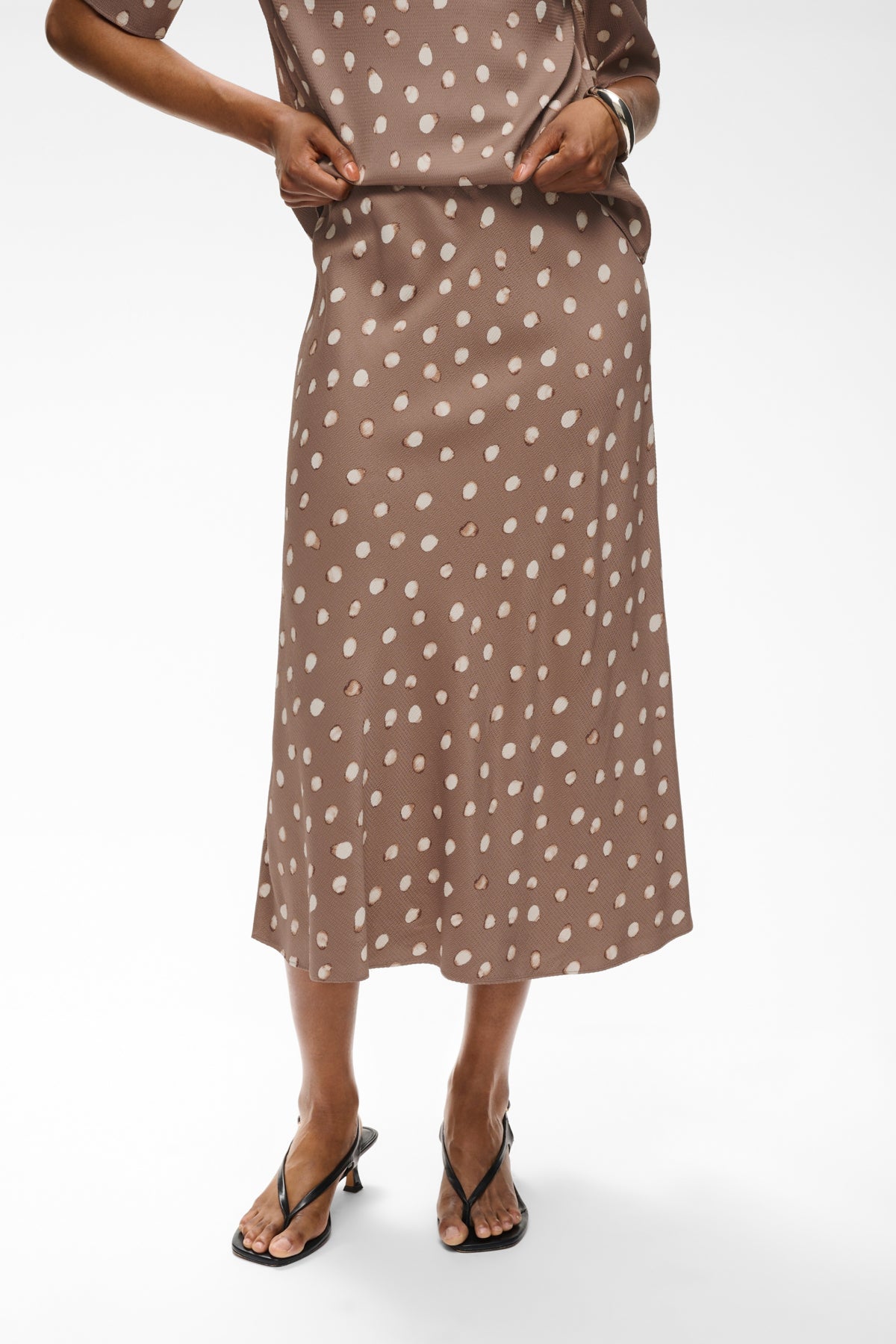HENRIIW SKIRT BROWN BRUSH DOT - 900009020 - 30112737