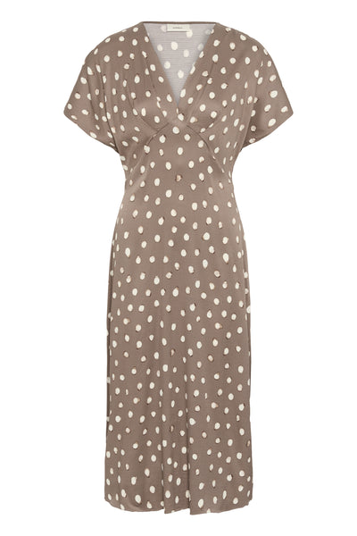HENRIIW FITTED DRESS BROWN BRUSH DOT - 900009020 - 30112740 Thumbnail