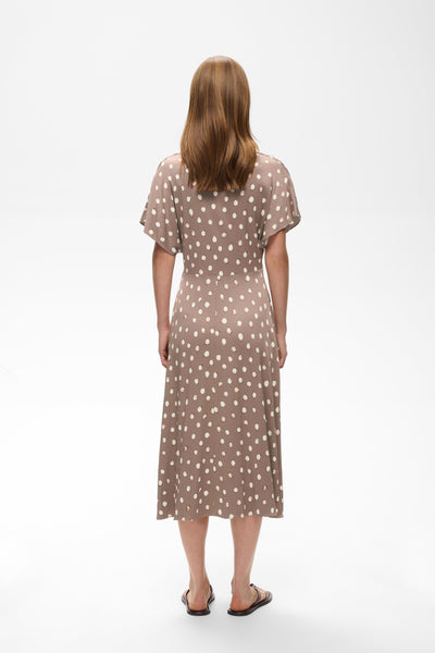 HENRIIW FITTED DRESS BROWN BRUSH DOT - 900009020 - 30112740 Thumbnail