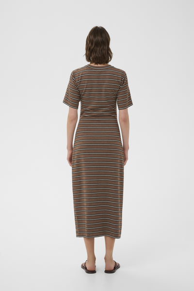 FARIIW VINCENTIW MEL DRESS COFFEE QUARTZ MELANGE STRIPES - 30112761 Thumbnail