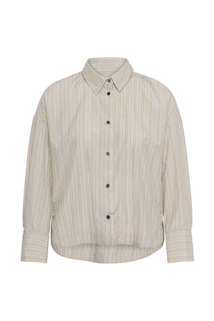 HALENIW SHORT SHIRT DOBBY STRIPE HUMMUS - 90001261 - 30112804
