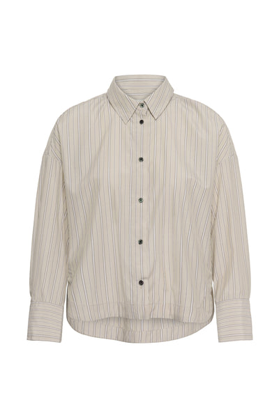 HALENIW SHORT SHIRT DOBBY STRIPE HUMMUS - 90001261 - 30112804 Thumbnail