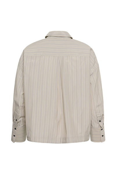 HALENIW SHORT SHIRT DOBBY STRIPE HUMMUS - 90001261 - 30112804 Thumbnail