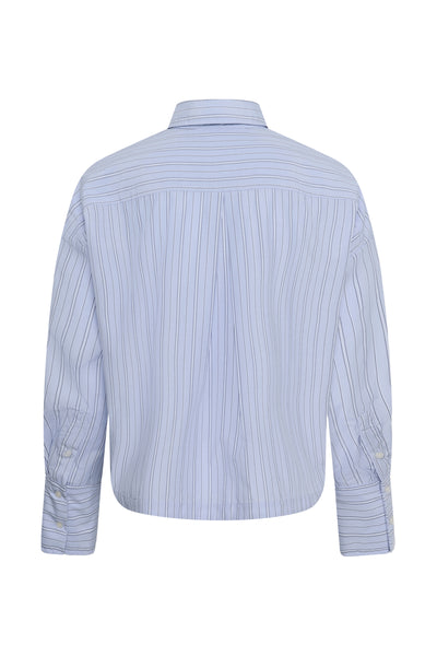 HALENIW SHORT SHIRT DOBBY STIPE BRUNNERA BLUE - 90 - 30112804 Thumbnail
