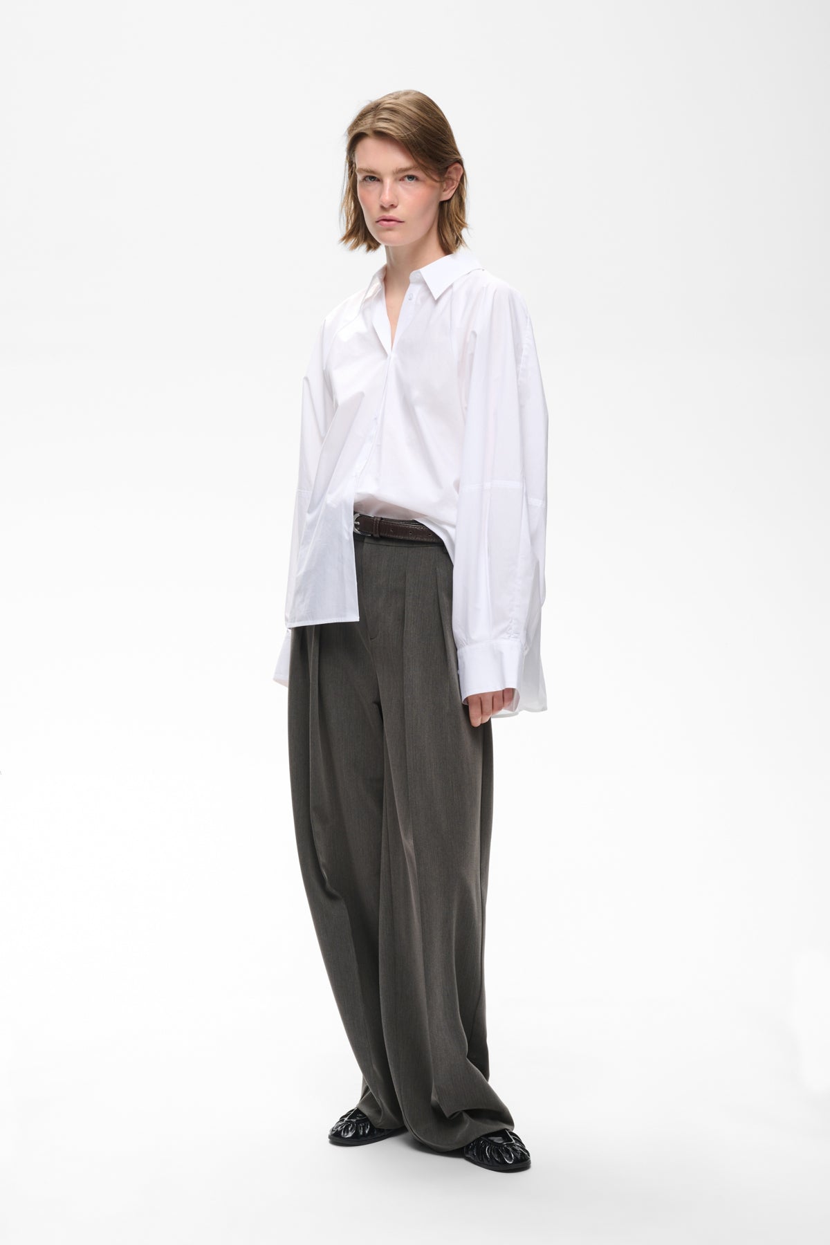COLEIW WIDE PANT Chocolate Torte Melange - 1911 - 30112886