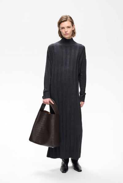 TESSIW KELLSIE DRESS Dark Grey Melange - 300596 - 30112927 Thumbnail