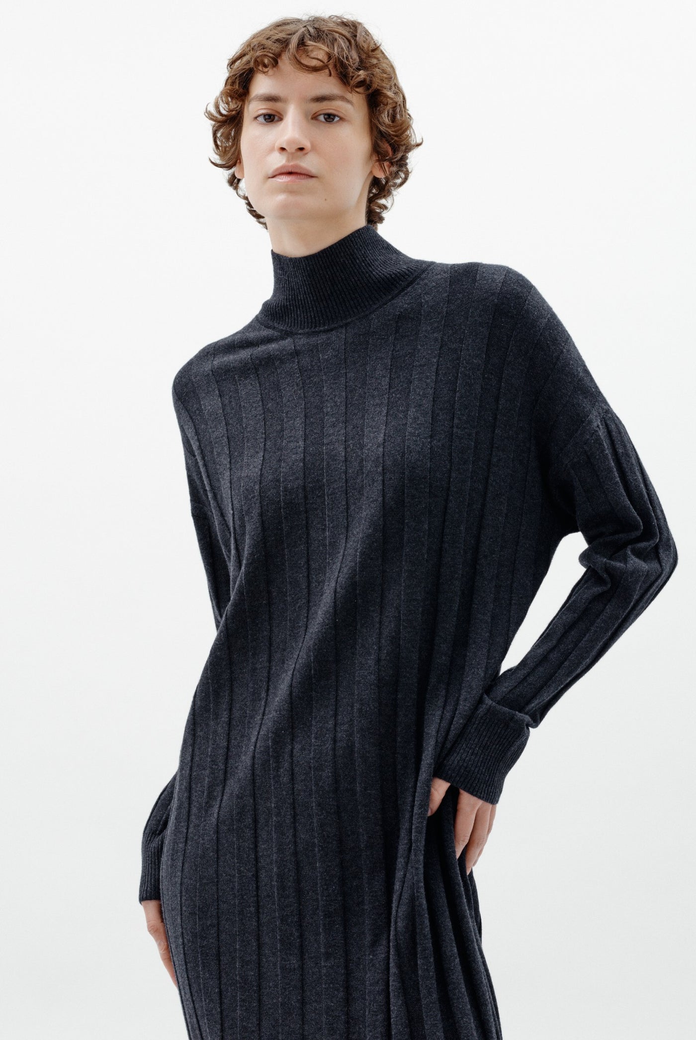 TESSIW KELLSIE DRESS Dark Grey Melange - 300596 - 30112927