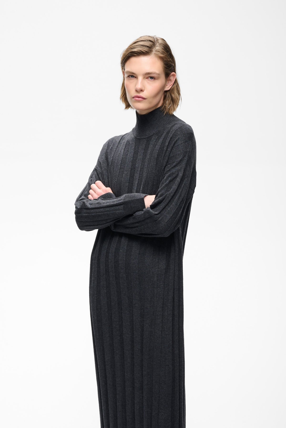 TESSIW KELLSIE DRESS Dark Grey Melange - 300596 - 30112927