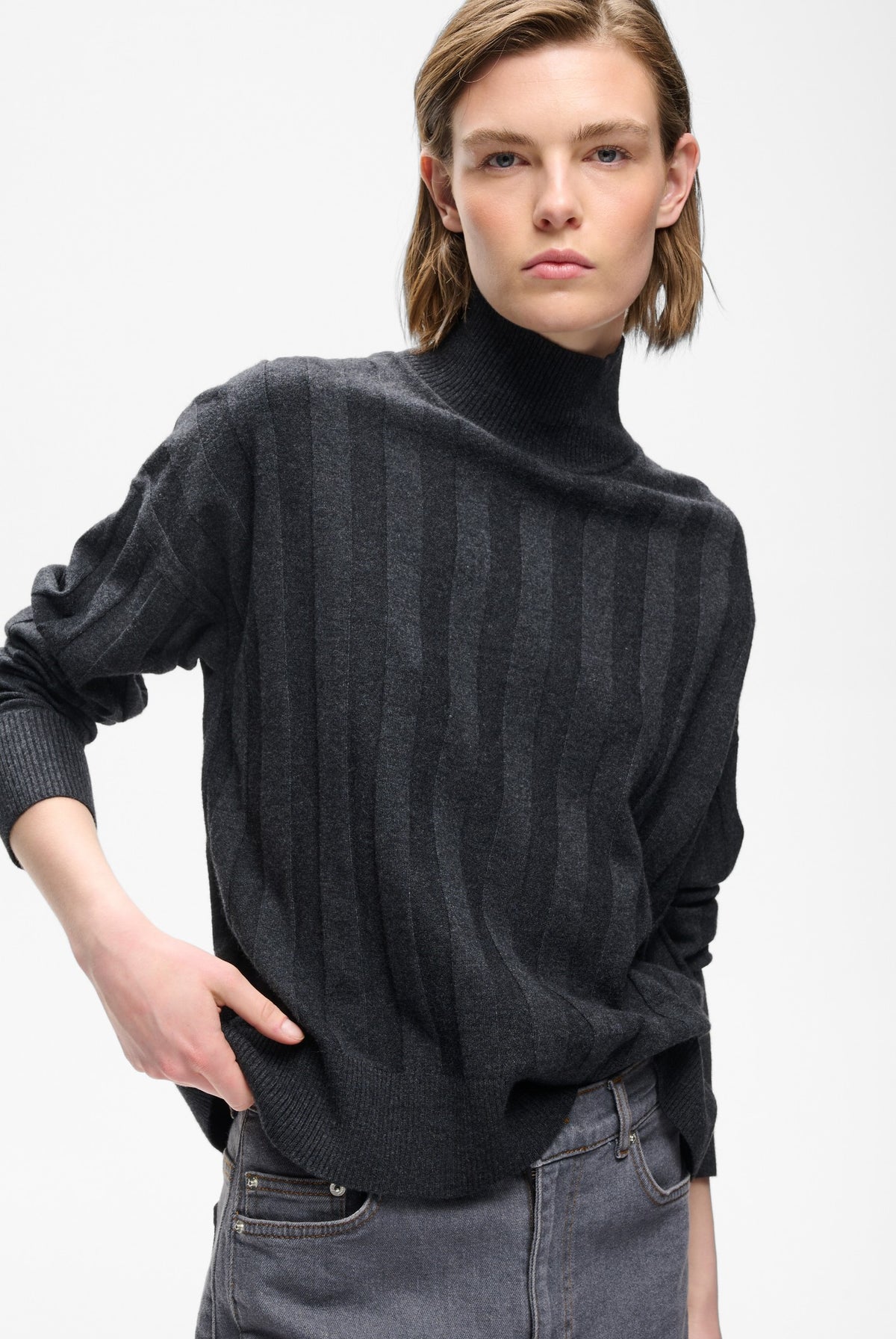 TESSIW KELLSIE PULLOVER Dark Grey Melange - 300596 - 30112928