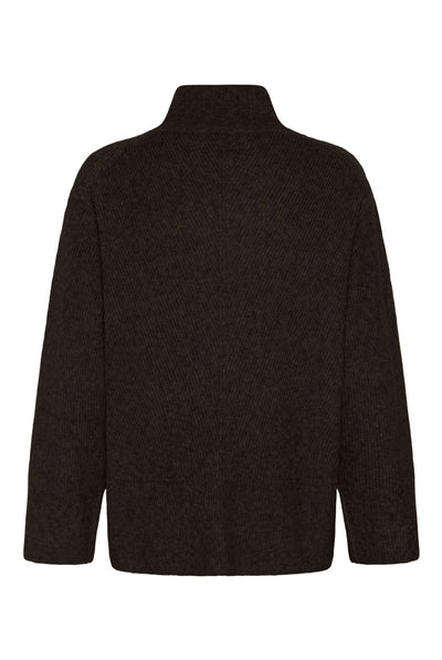 GUNAIW HIGHNECK Chocolate Brown Melange - 1911 - 30112930 Thumbnail