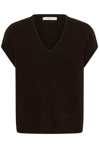 GUNAIW TOP Chocolate Brown Melange - 1911 - 30112931 Thumbnail