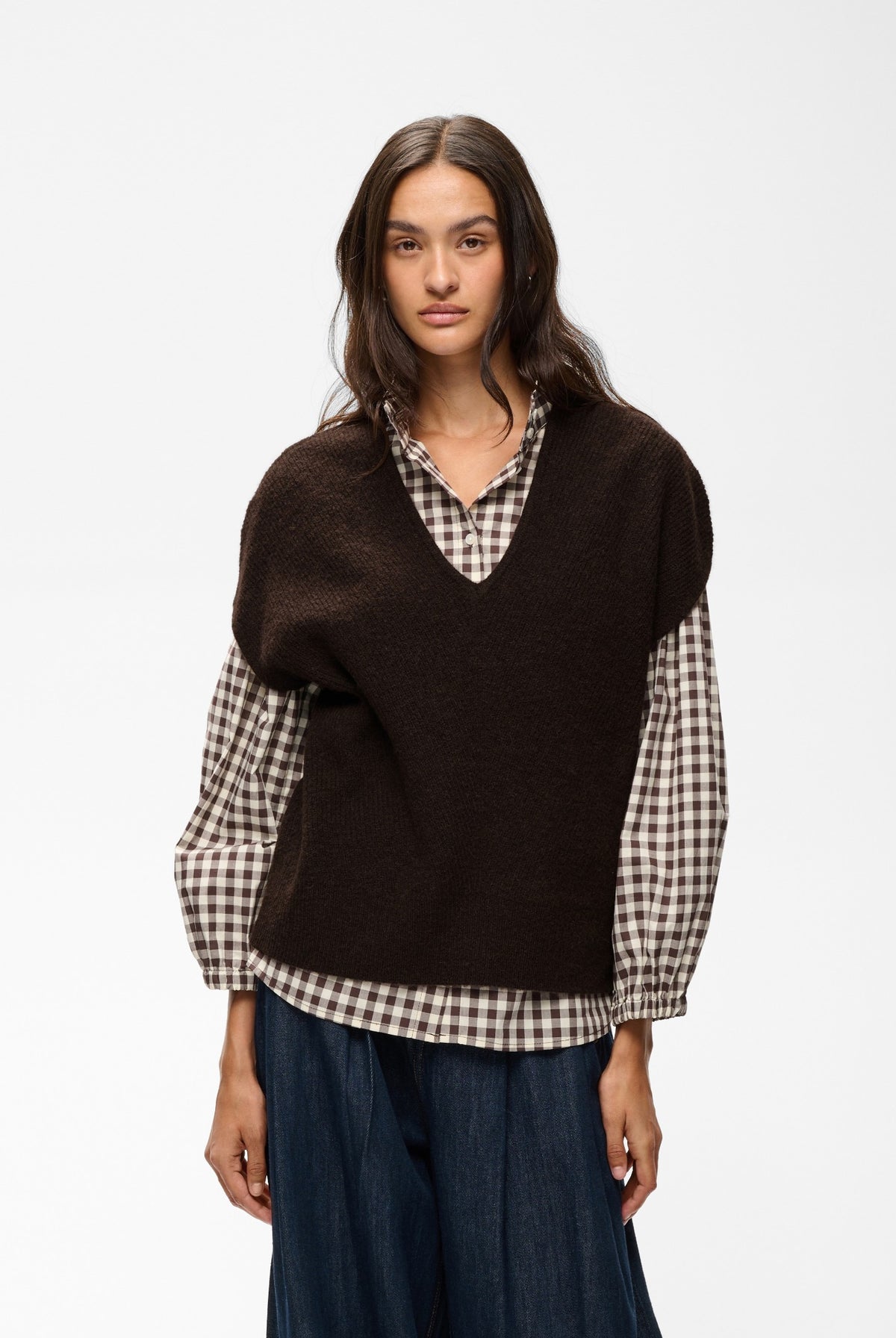 GUNAIW TOP Chocolate Brown Melange - 1911 - 30112931