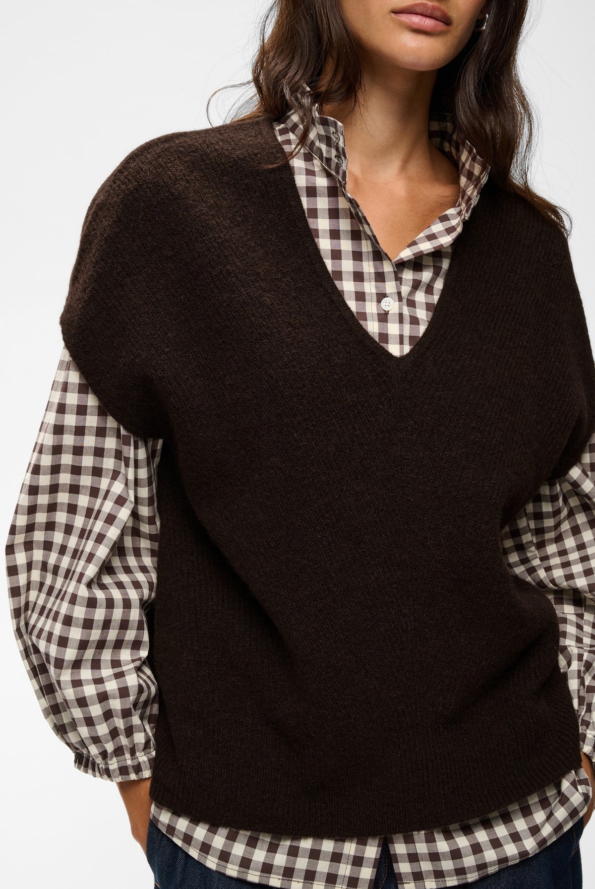 GUNAIW TOP Chocolate Brown Melange - 1911 - 30112931