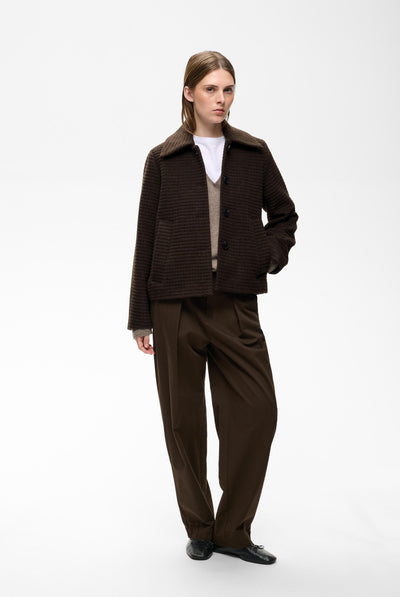 HENDRIXIW SHORT JACKET Chocolate Brown - 191109 - 30112980 Thumbnail
