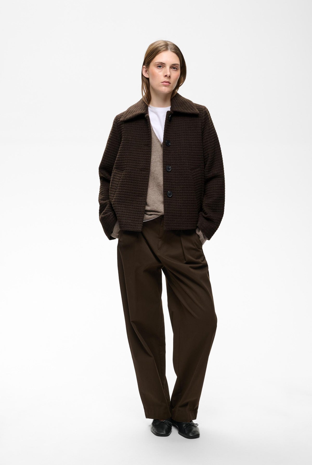 HENDRIXIW SHORT JACKET Chocolate Brown - 191109 - 30112980
