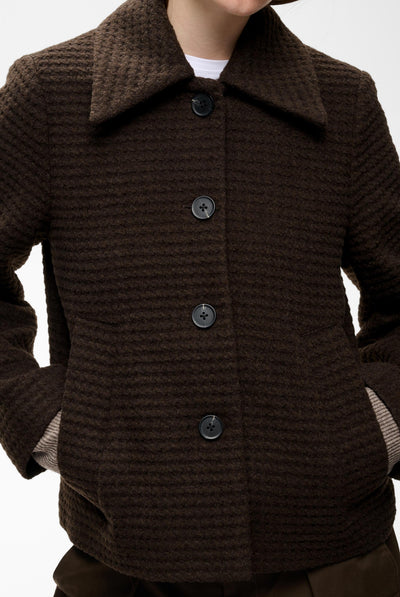 HENDRIXIW SHORT JACKET Chocolate Brown - 191109 - 30112980 Thumbnail
