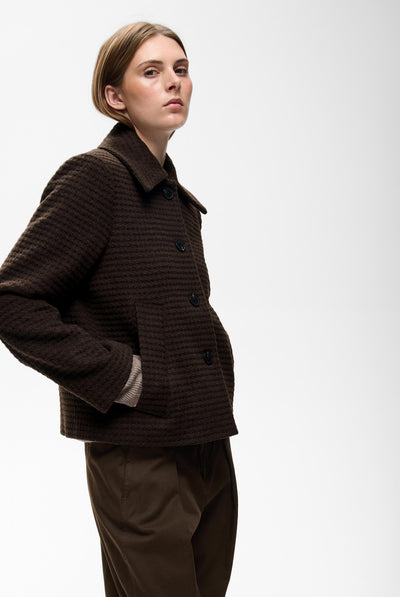 HENDRIXIW SHORT JACKET Chocolate Brown - 191109 - 30112980 Thumbnail