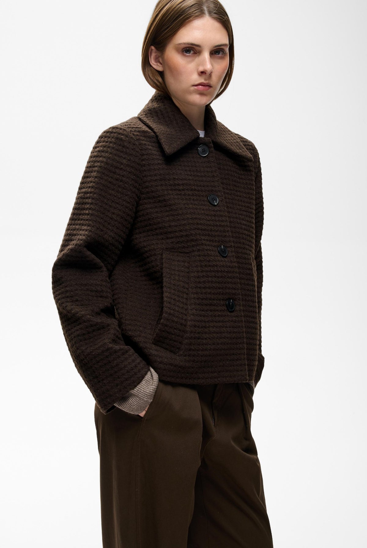 HENDRIXIW SHORT JACKET Chocolate Brown - 191109 - 30112980