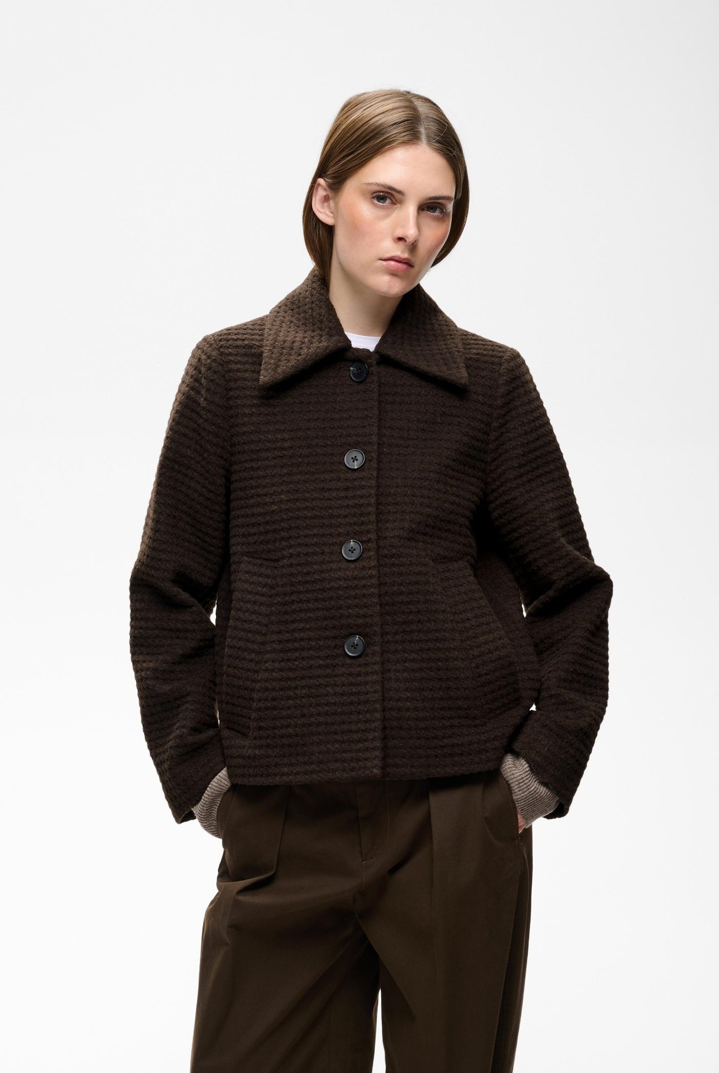 HENDRIXIW SHORT JACKET Chocolate Brown - 191109 - 30112980