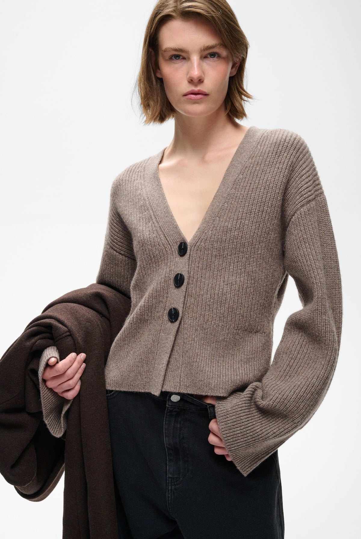 NOOMIIW KAXY CARDIGAN Cinder Melange - 1715061 - 30113064