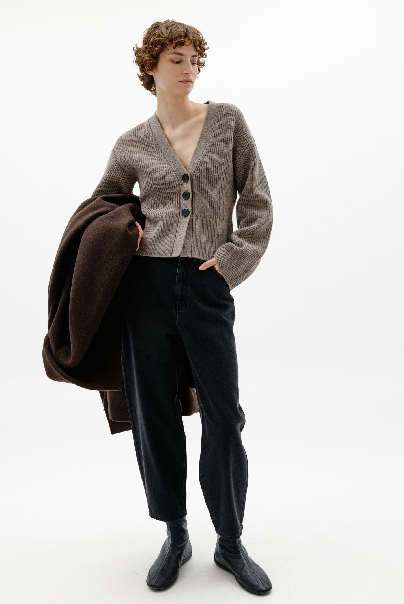 NOOMIIW KAXY CARDIGAN Cinder Melange - 1715061 - 30113064