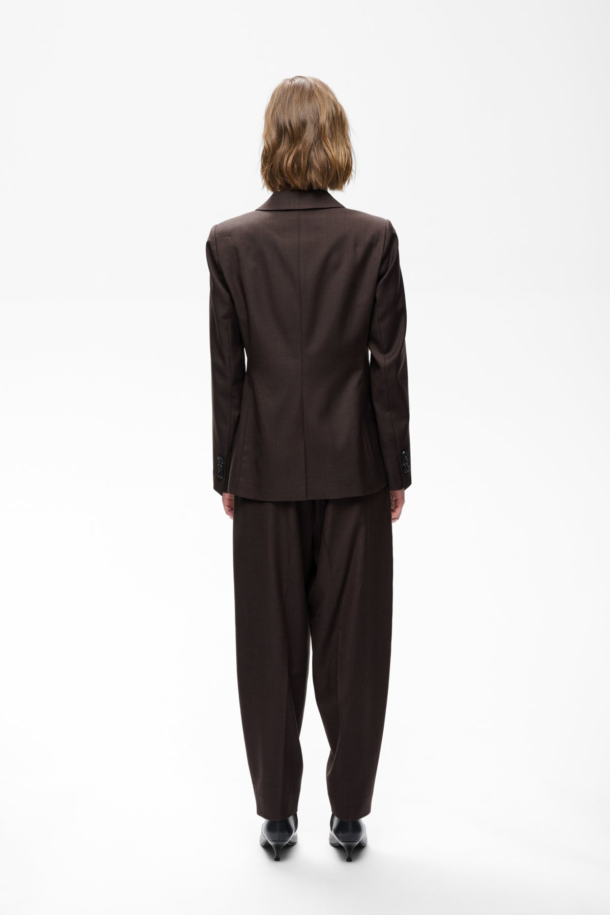 CADIEIW MEL CORE BLAZER Chocolate Brown Melange - 1911 - 30113067